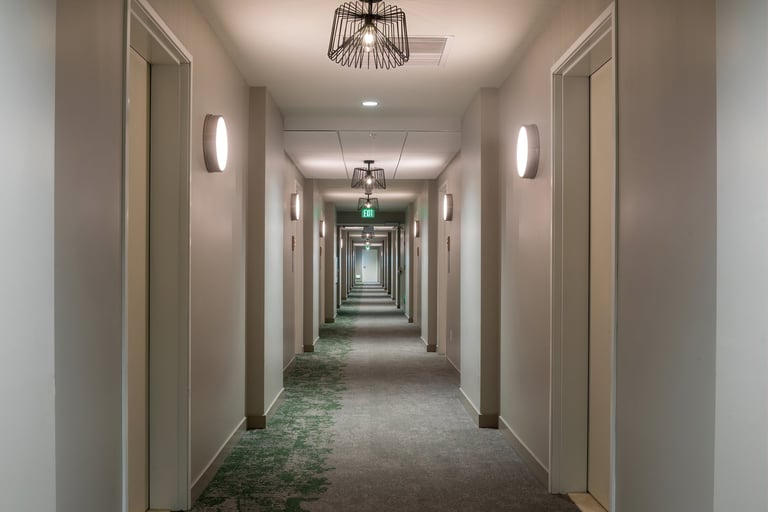 Hotel corridor photography
